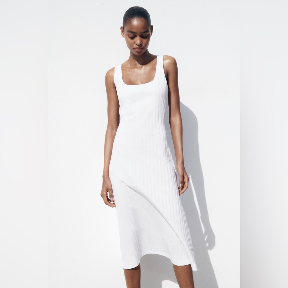 Zara strappy rib dress
